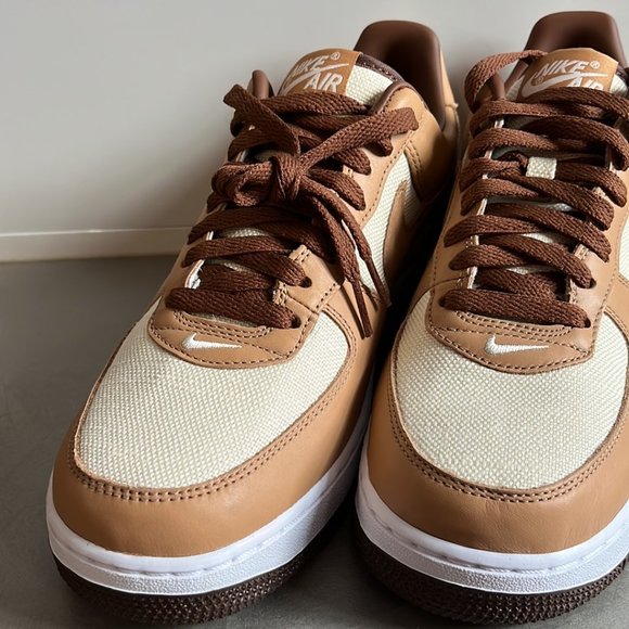 Nike Air Force 1 QS Natural, Underbrush and Acorn Sneakers - Picture 6 of 11